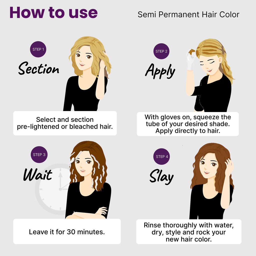 How to use 2.Oh! Caramel Semi-permanent Hair Color