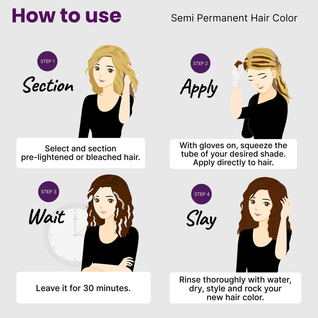 How to use 2.Oh! Hazelnut Semi-permanent Hair Color